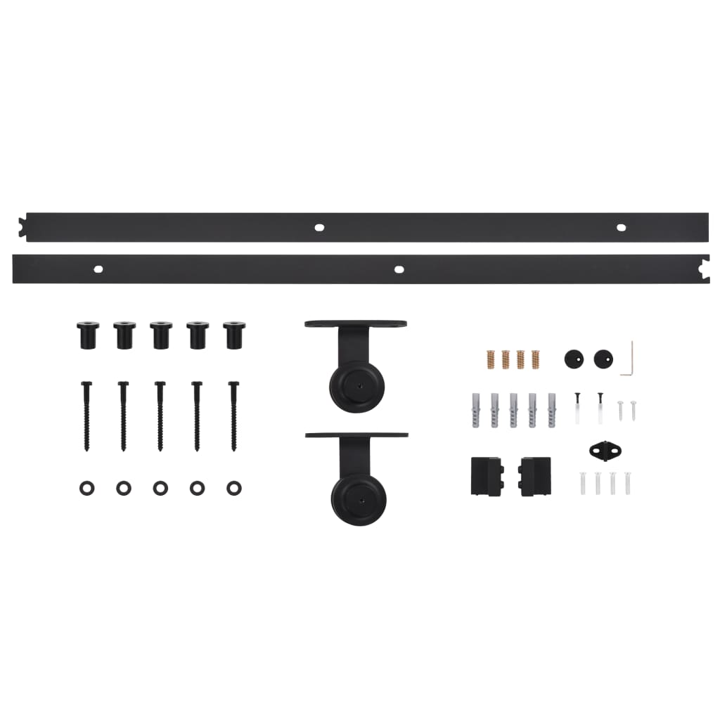 Ușă Glisantă Cu Set De Feronerie 80X210 Cm, Lemn Masiv De Pin