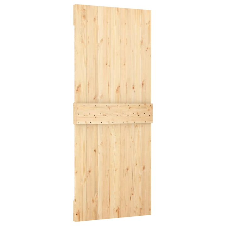 Ușă Glisantă Cu Set De Feronerie 80X210 Cm, Lemn Masiv De Pin