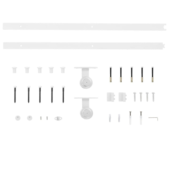 Ușă Glisantă Cu Set De Feronerie 80X210 Cm, Lemn Masiv De Pin