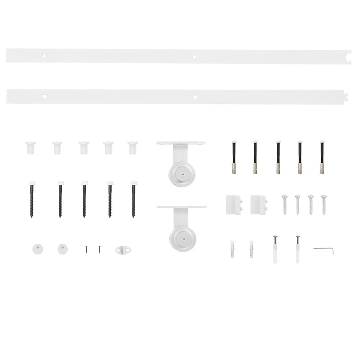 Ușă Glisantă Cu Set De Feronerie 80X210 Cm, Lemn Masiv De Pin