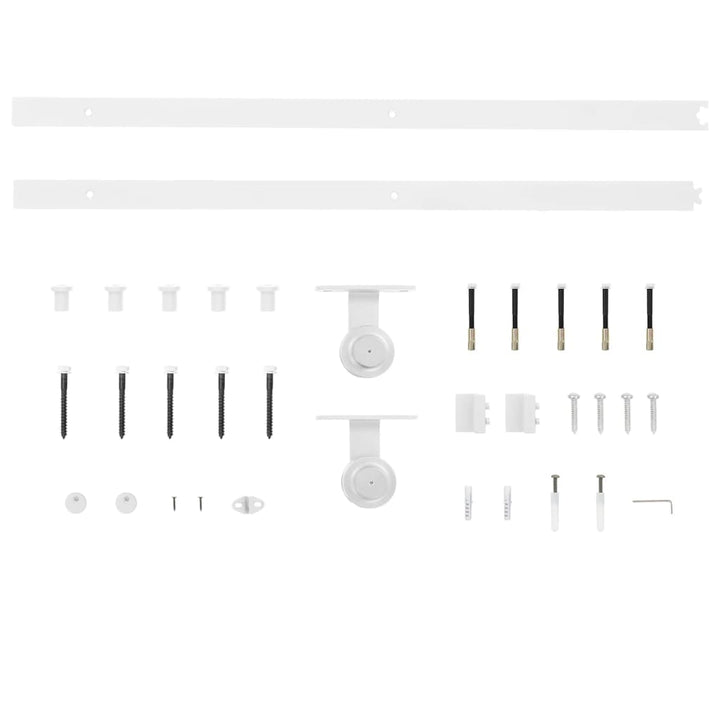 Ușă Glisantă Cu Set De Feronerie 80X210 Cm, Lemn Masiv De Pin