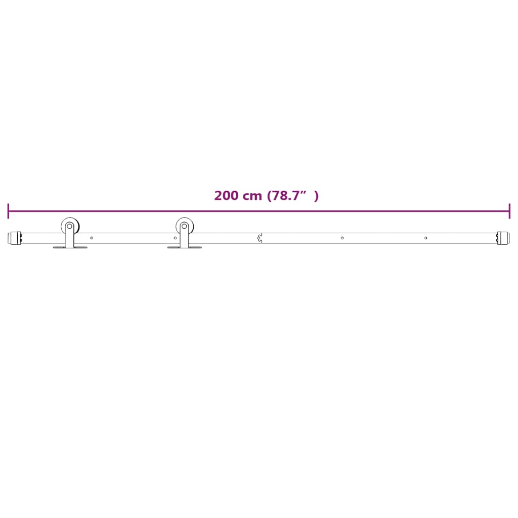 Ușă Glisantă Cu Set De Feronerie 70X210 Cm, Lemn Masiv De Pin