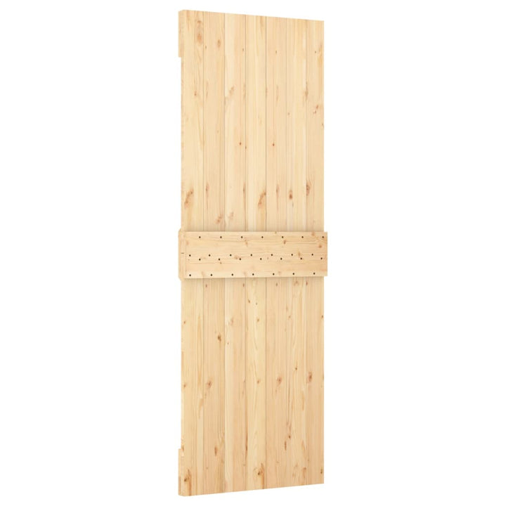 Ușă Glisantă Cu Set De Feronerie 70X210 Cm, Lemn Masiv De Pin