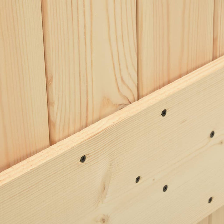 Ușă Glisantă Cu Set De Feronerie 70X210 Cm, Lemn Masiv De Pin