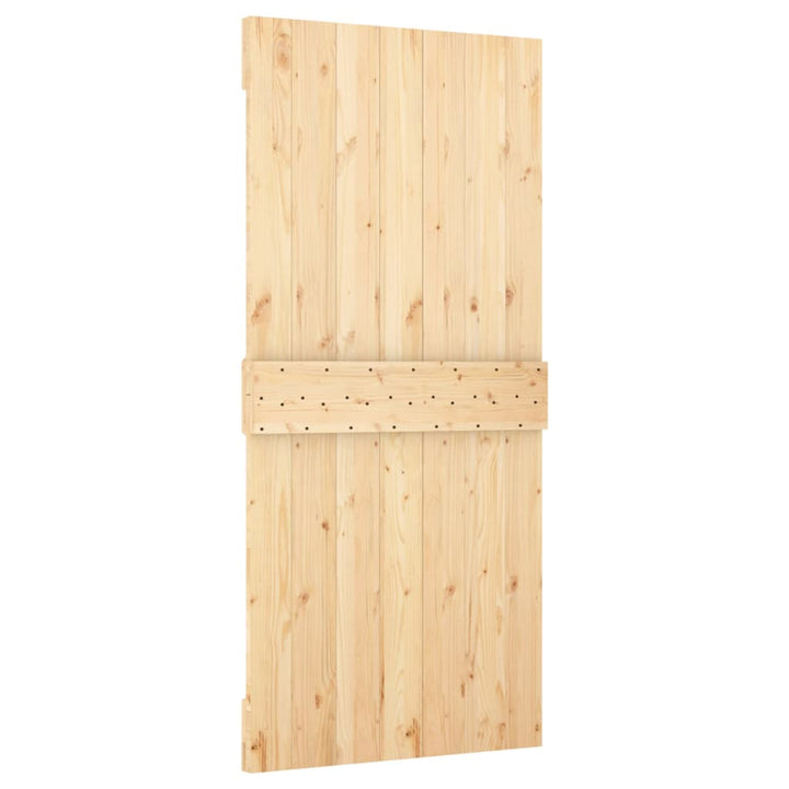 Ușă Glisantă Cu Set De Feronerie 95X210 Cm, Lemn Masiv De Pin