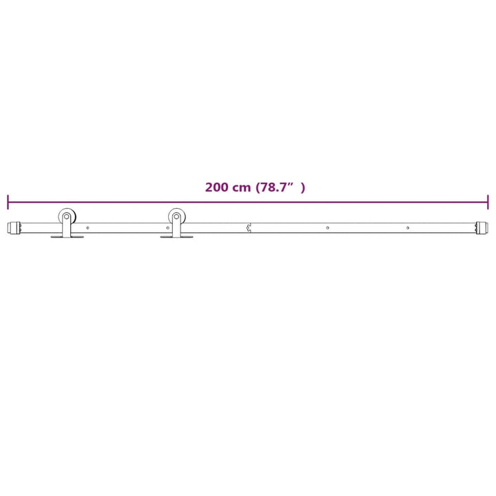 Ușă Glisantă Cu Set De Feronerie 85X210 Cm, Lemn Masiv De Pin