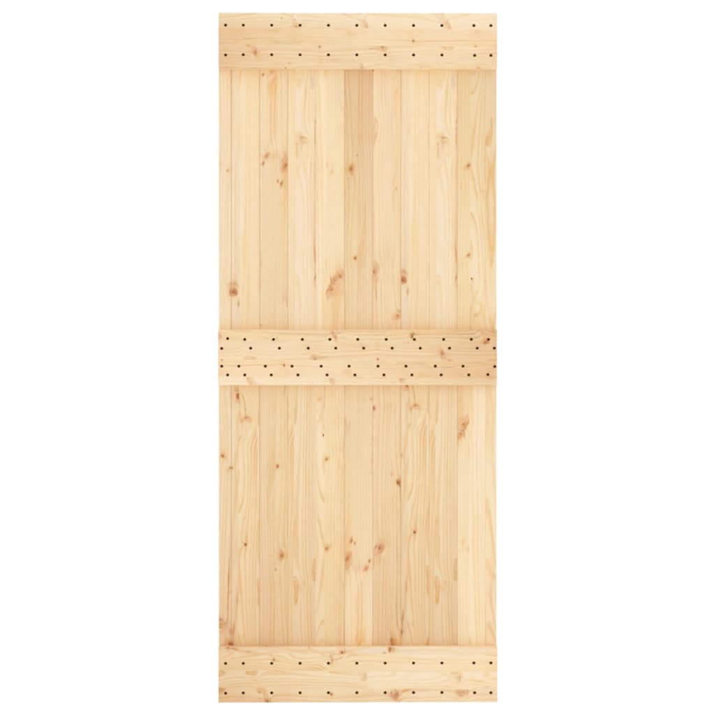 Ușă Glisantă Cu Set De Feronerie 85X210 Cm, Lemn Masiv De Pin