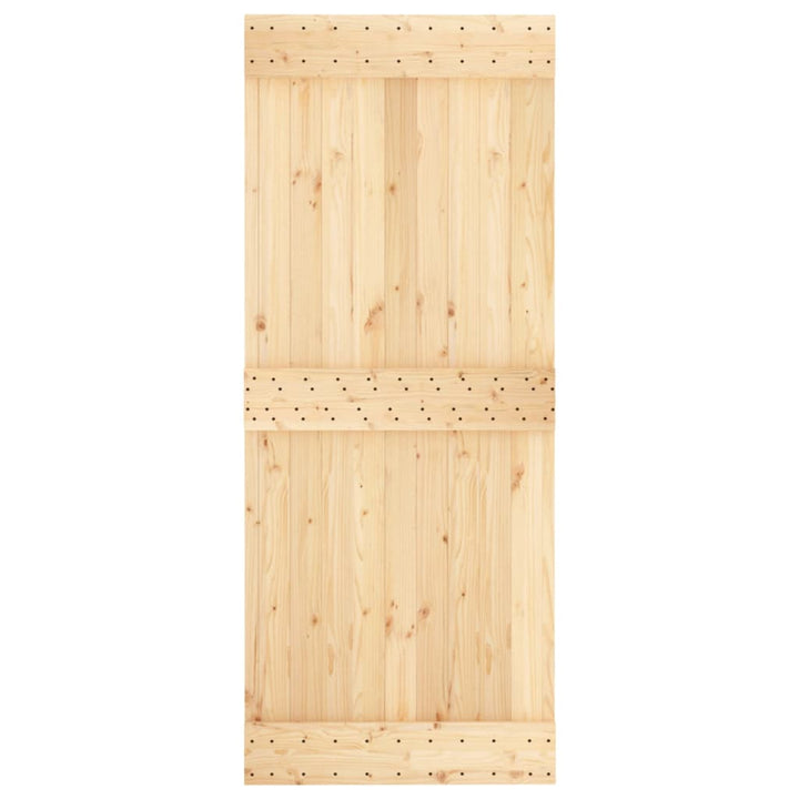 Ușă Glisantă Cu Set De Feronerie 85X210 Cm, Lemn Masiv De Pin