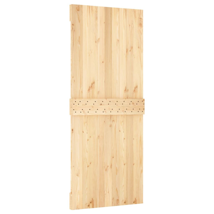 Ușă Glisantă Cu Set De Feronerie 85X210 Cm, Lemn Masiv De Pin