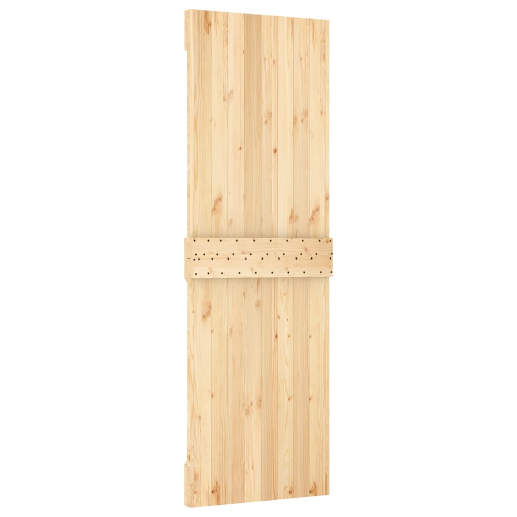 Ușă Glisantă Cu Set De Feronerie 70X210 Cm, Lemn Masiv De Pin