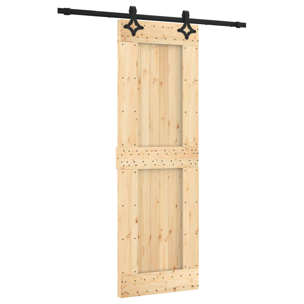 Ușă Glisantă Cu Set De Feronerie 70X210 Cm, Lemn Masiv De Pin