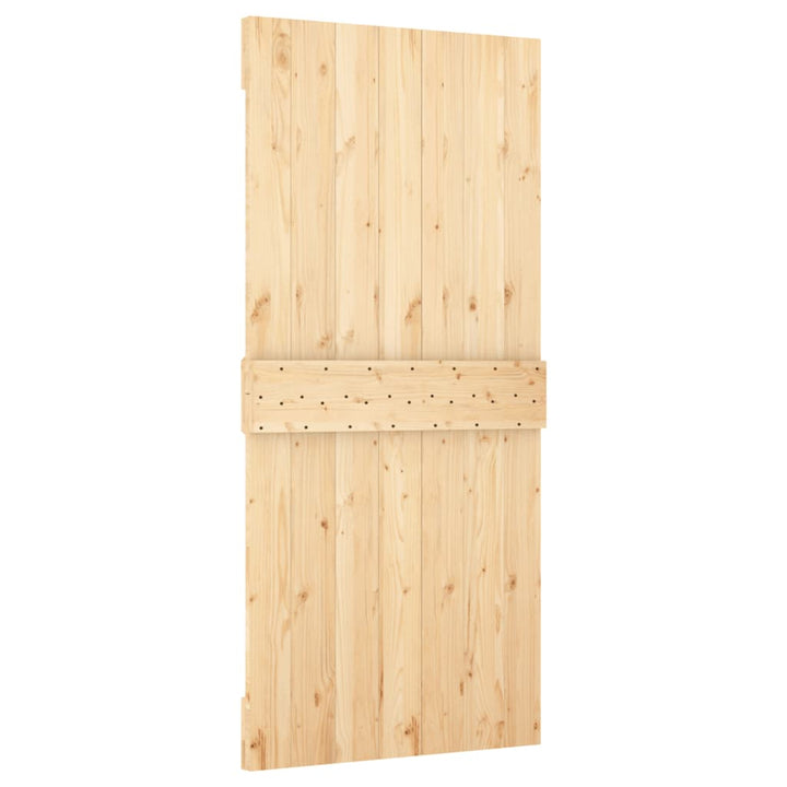 Ușă Glisantă Cu Set De Feronerie 95X210 Cm, Lemn Masiv De Pin