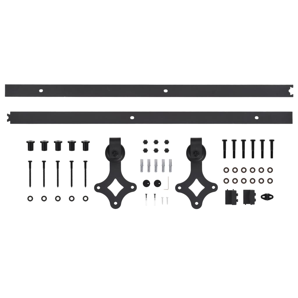 Ușă Glisantă Cu Set De Feronerie 80X210 Cm, Lemn Masiv De Pin