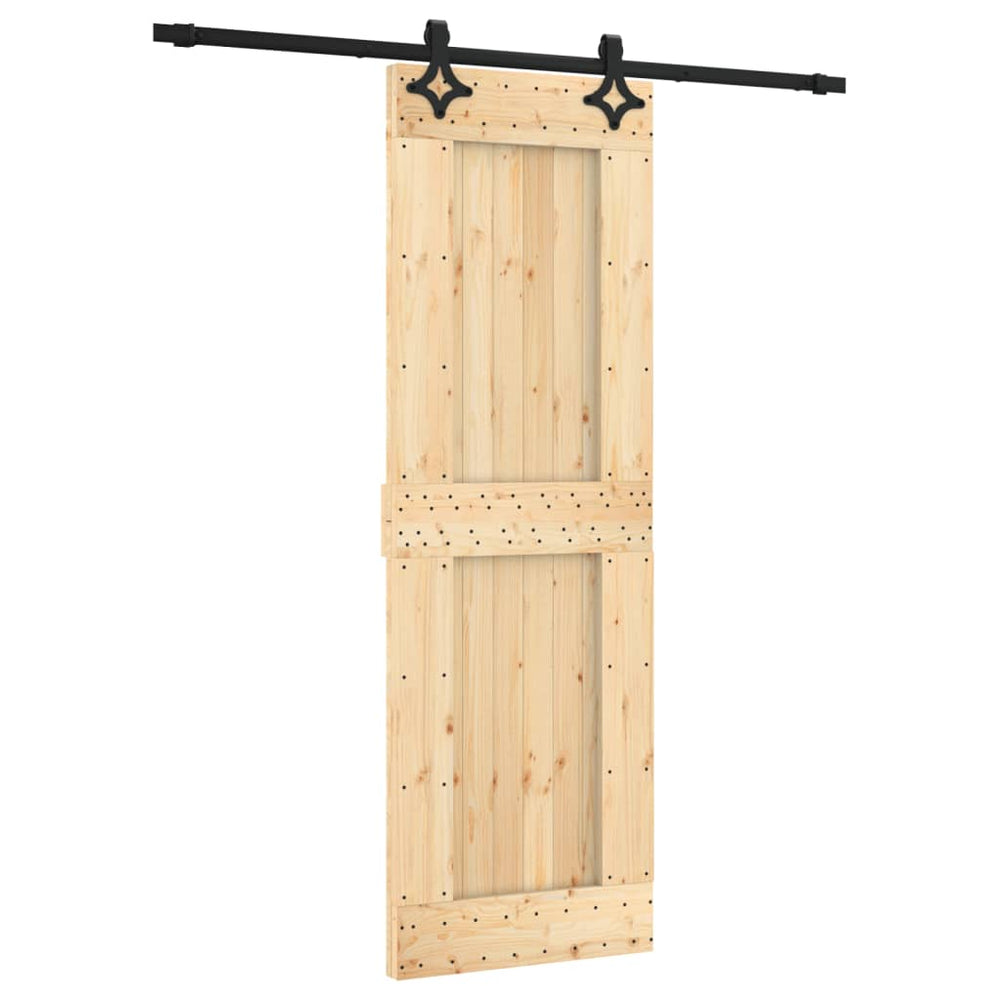 Ușă Glisantă Cu Set De Feronerie 70X210 Cm, Lemn Masiv De Pin