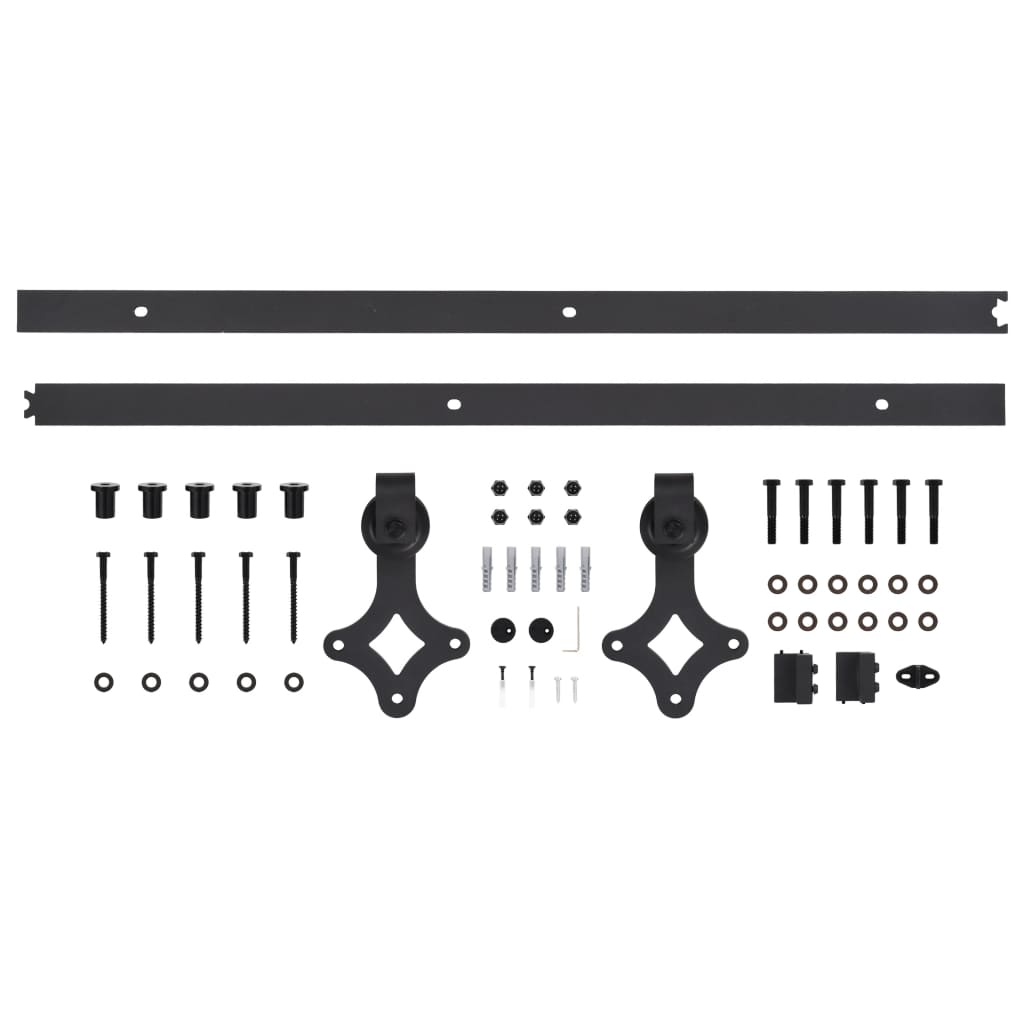 Ușă Glisantă Cu Set De Feronerie 80X210 Cm, Lemn Masiv De Pin