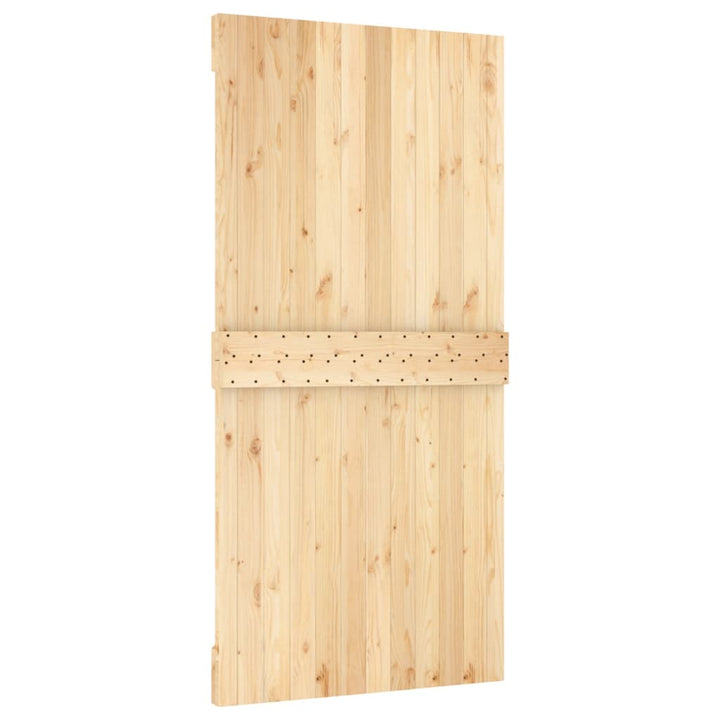 Ușă Glisantă Cu Set Feronerie, 100X210 Cm, Lemn Masiv De Pin