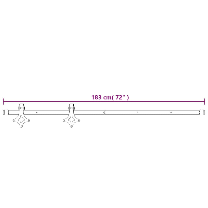 Ușă Glisantă Cu Set De Feronerie 85X210 Cm, Lemn Masiv De Pin