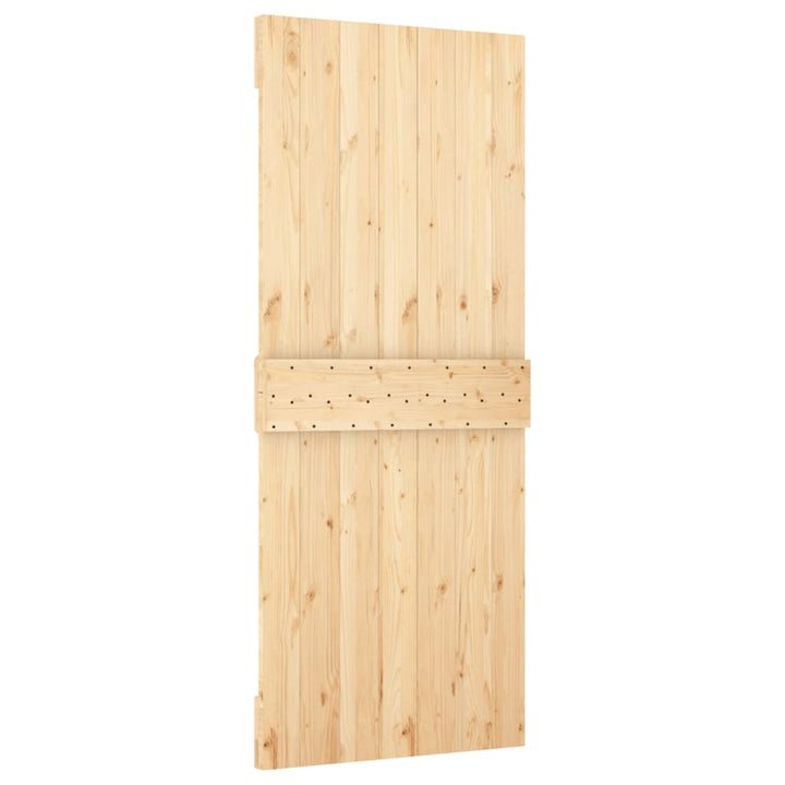 Ușă Glisantă Cu Set De Feronerie 85X210 Cm, Lemn Masiv De Pin