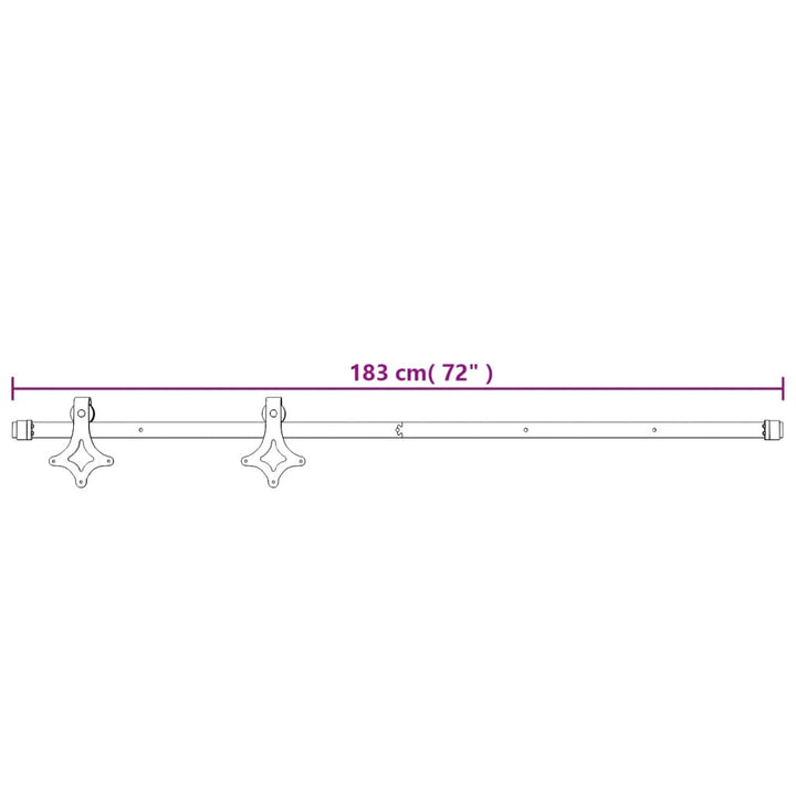 Ușă Glisantă Cu Set De Feronerie 80X210 Cm, Lemn Masiv De Pin