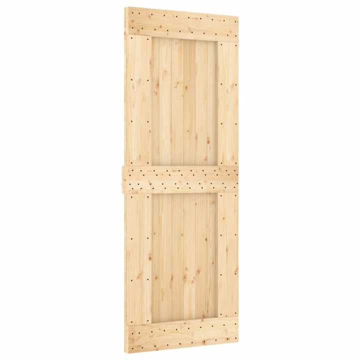 Ușă Glisantă Cu Set De Feronerie 80X210 Cm, Lemn Masiv De Pin