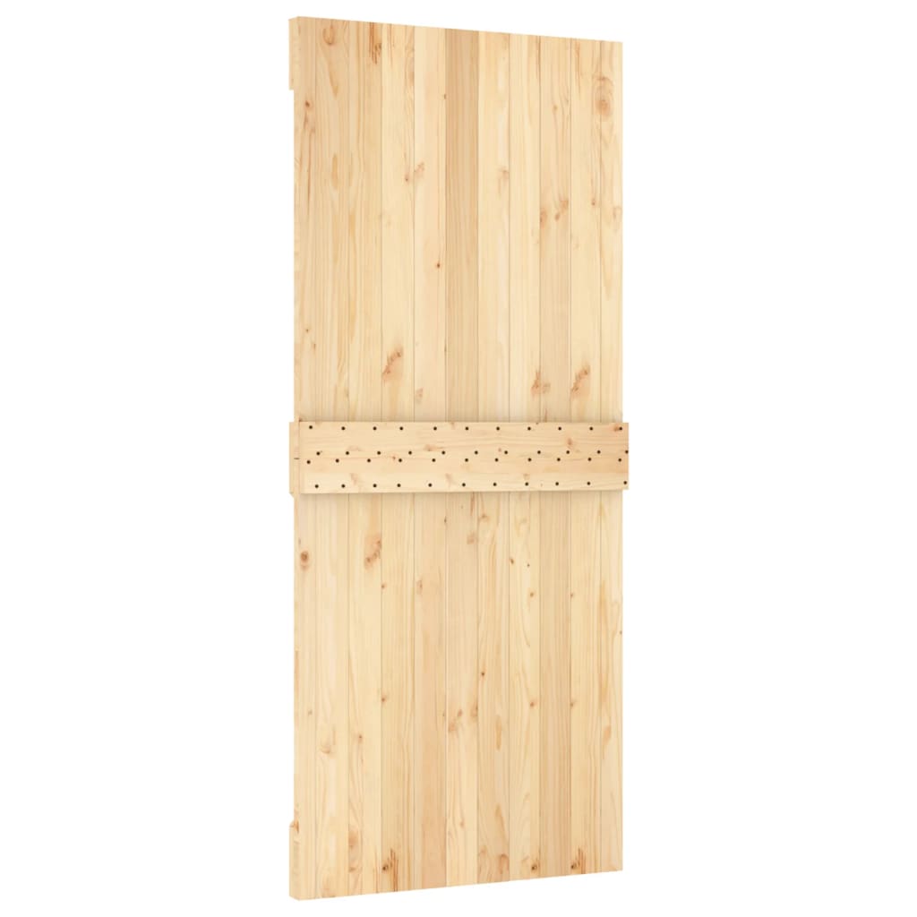 Ușă Glisantă Cu Set Feronerie, 90X210 Cm, Lemn Masiv De Pin