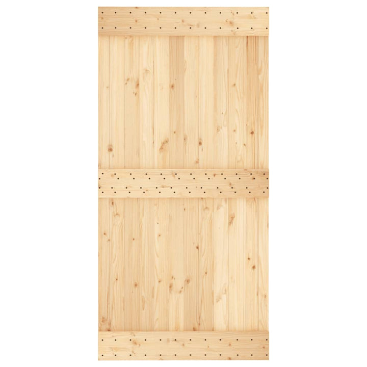 Ușă Glisantă Cu Set Feronerie, 100X210 Cm, Lemn Masiv De Pin