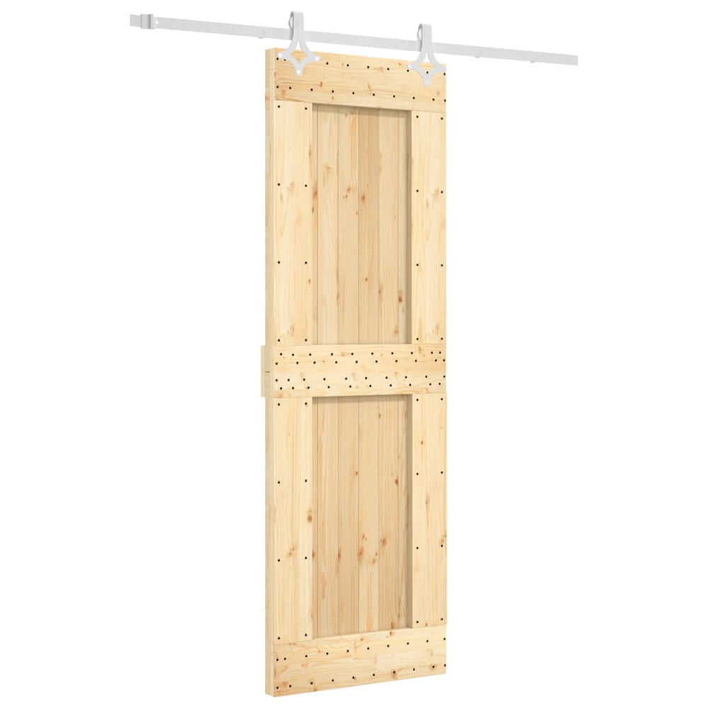 Ușă Glisantă Cu Set De Feronerie 70X210 Cm, Lemn Masiv De Pin