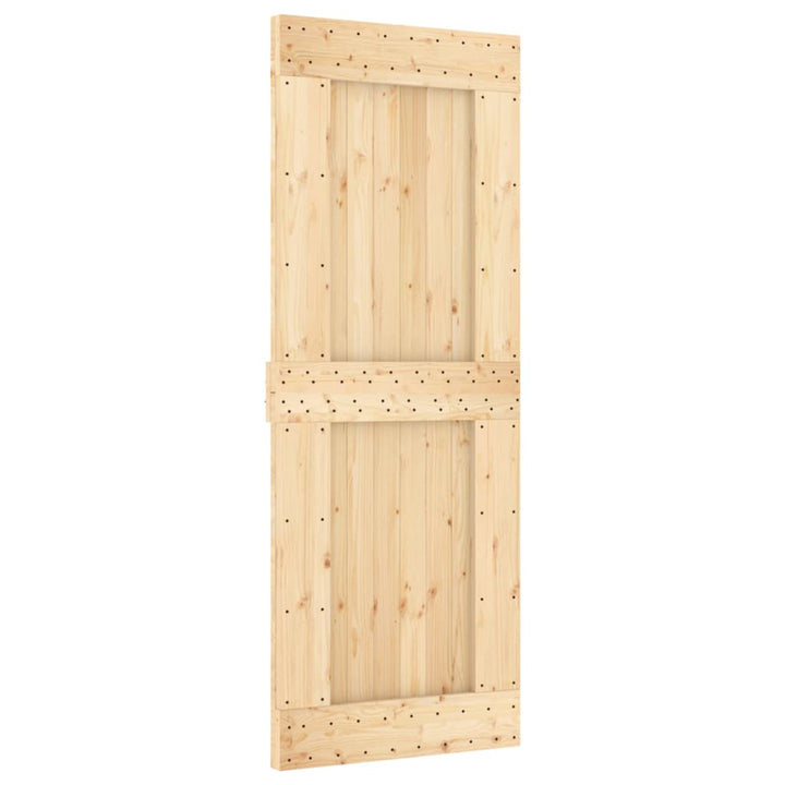 Ușă Glisantă Cu Set De Feronerie 80X210 Cm, Lemn Masiv De Pin