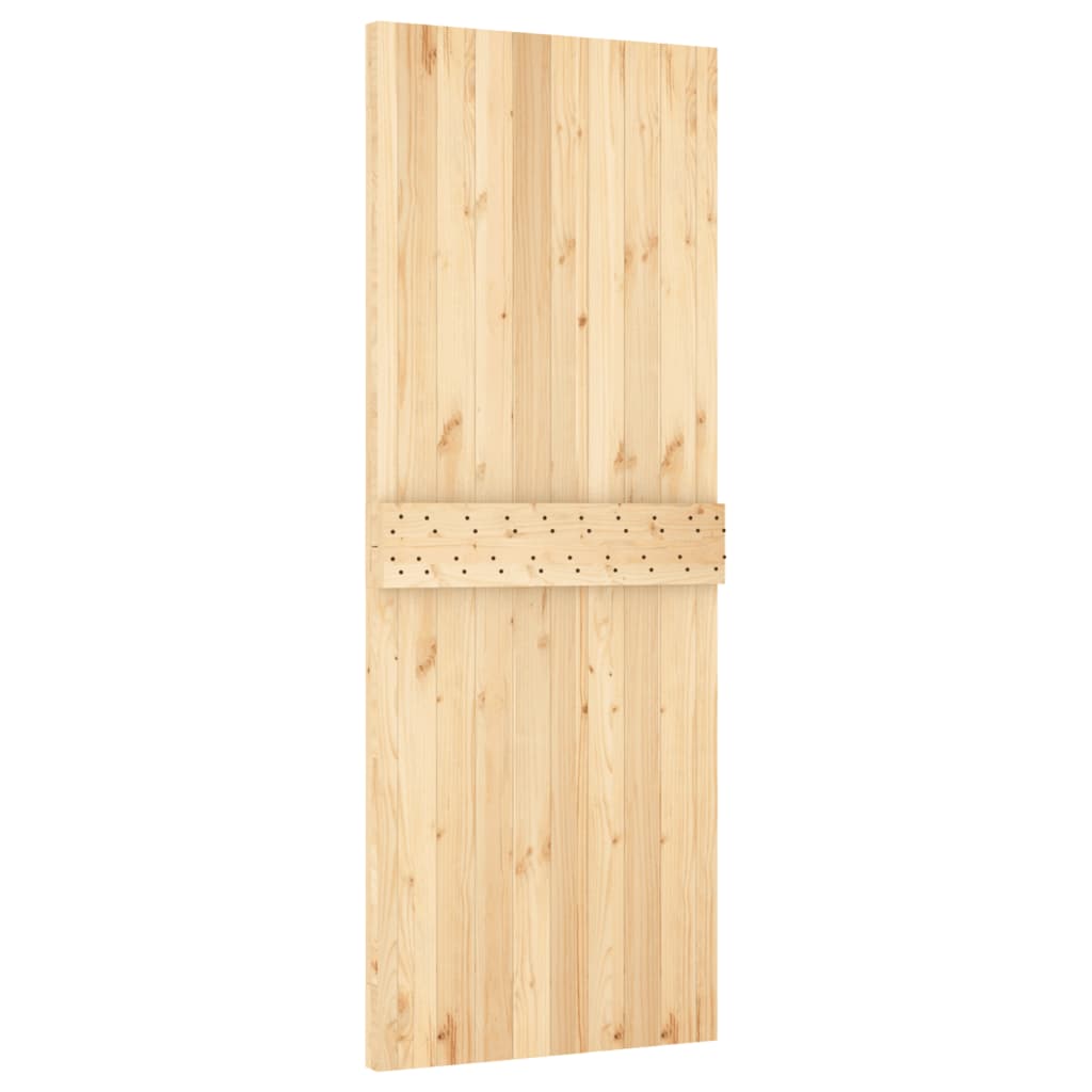 Ușă Glisantă Cu Set De Feronerie 80X210 Cm, Lemn Masiv De Pin