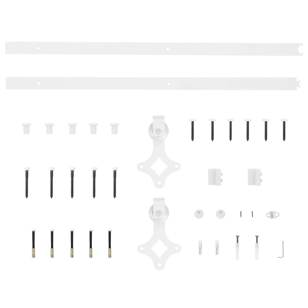 Ușă Glisantă Cu Set De Feronerie 80X210 Cm, Lemn Masiv De Pin