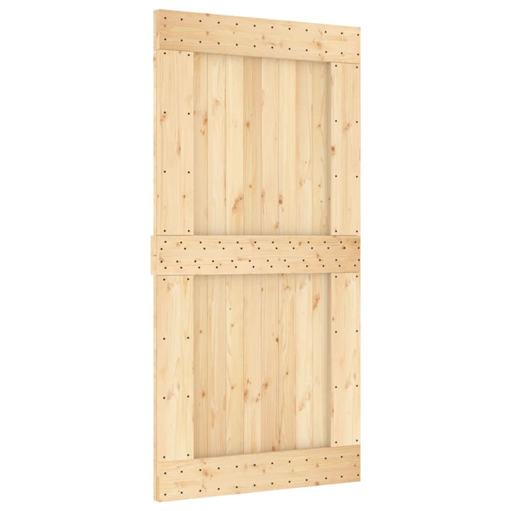 Ușă Glisantă Cu Set Feronerie, 100X210 Cm, Lemn Masiv De Pin