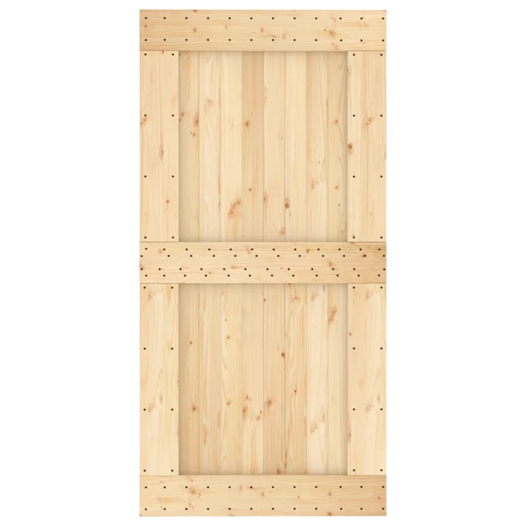 Ușă Glisantă Cu Set Feronerie, 100X210 Cm, Lemn Masiv De Pin