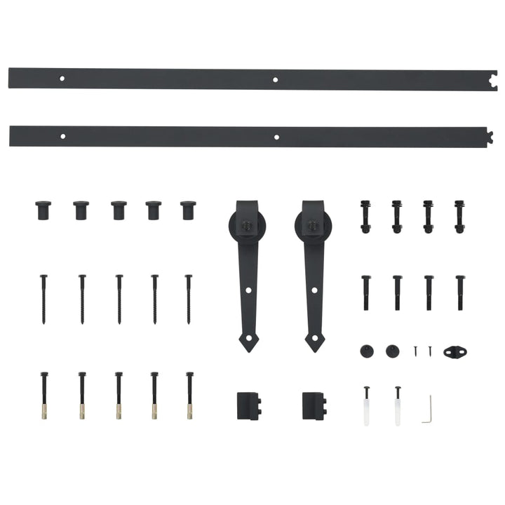 Ușă Glisantă Cu Set De Feronerie 85X210 Cm, Lemn Masiv De Pin