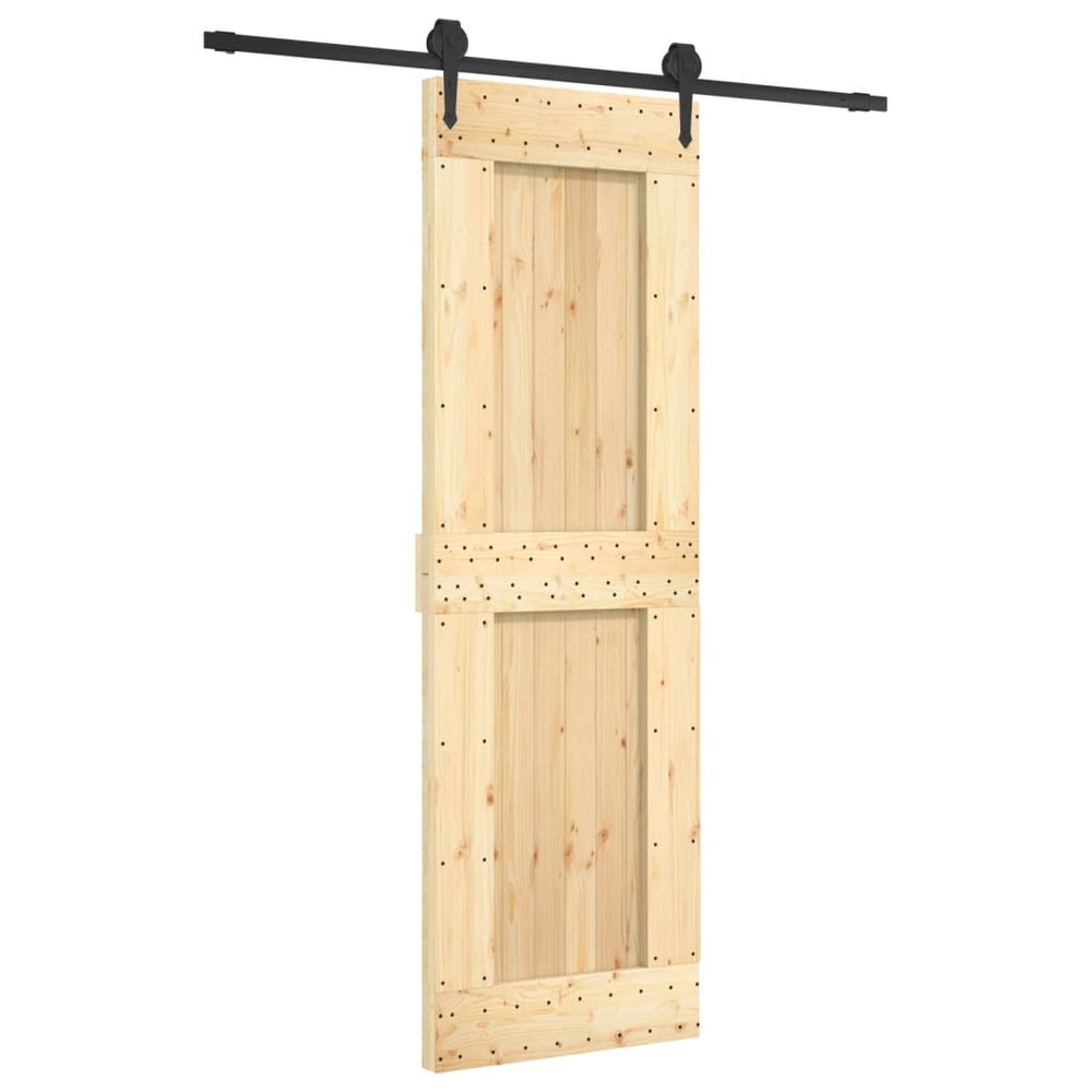 Ușă Glisantă Cu Set De Feronerie 70X210 Cm, Lemn Masiv De Pin