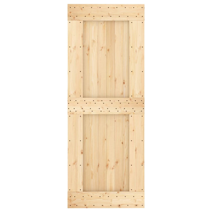 Ușă Glisantă Cu Set De Feronerie 80X210 Cm, Lemn Masiv De Pin