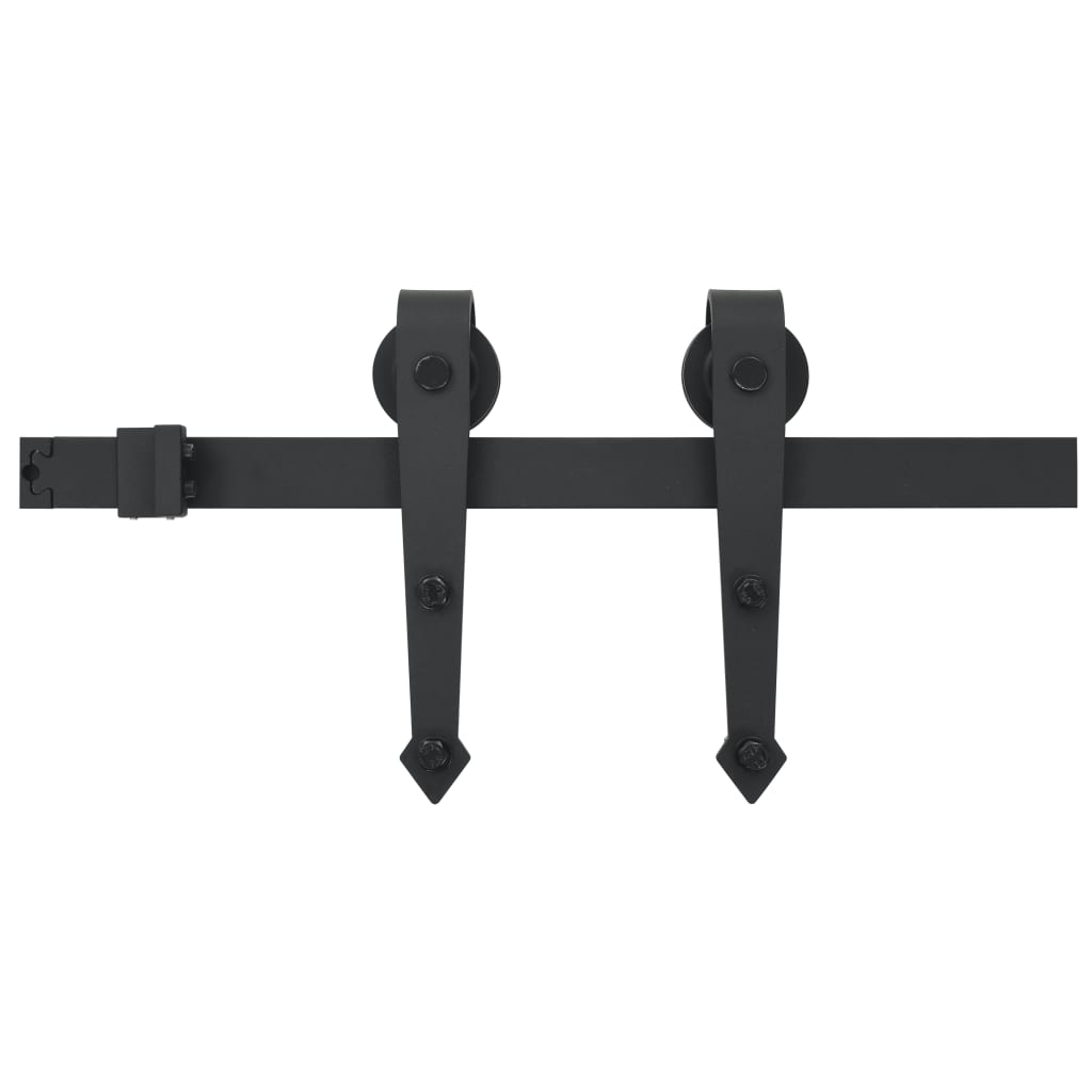 Ușă Glisantă Cu Set De Feronerie 80X210 Cm, Lemn Masiv De Pin