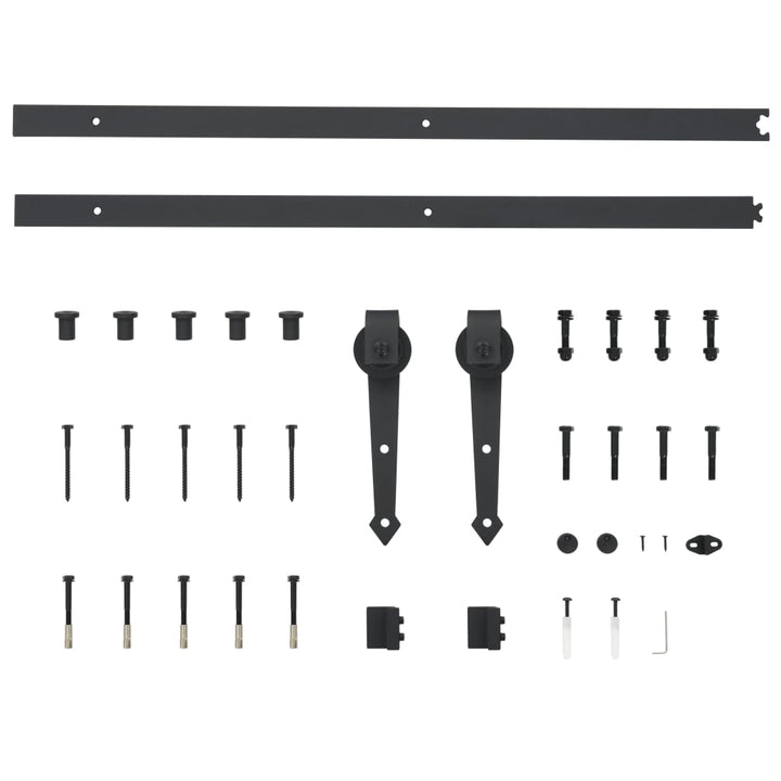 Ușă Glisantă Cu Set De Feronerie 80X210 Cm, Lemn Masiv De Pin