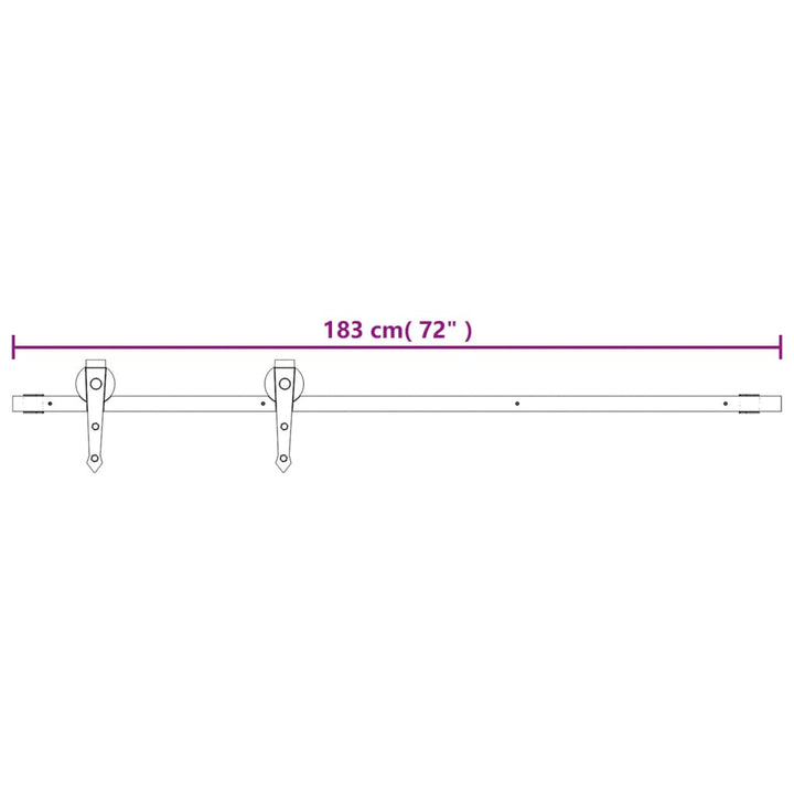 Ușă Glisantă Cu Set De Feronerie 85X210 Cm, Lemn Masiv De Pin