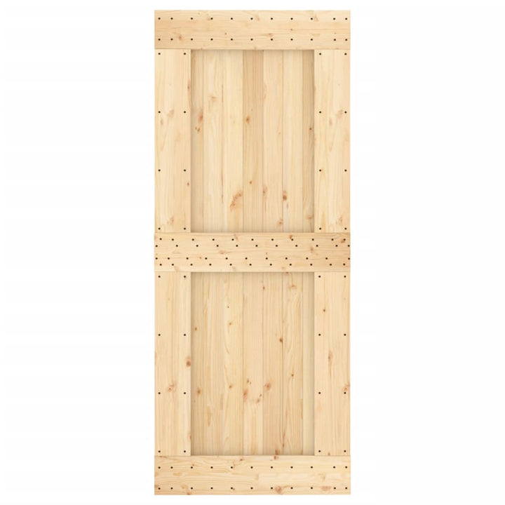 Ușă Glisantă Cu Set De Feronerie 85X210 Cm, Lemn Masiv De Pin