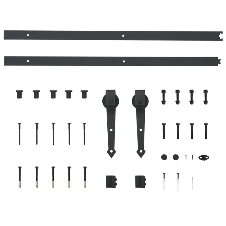 Ușă Glisantă Cu Set De Feronerie 85X210 Cm, Lemn Masiv De Pin