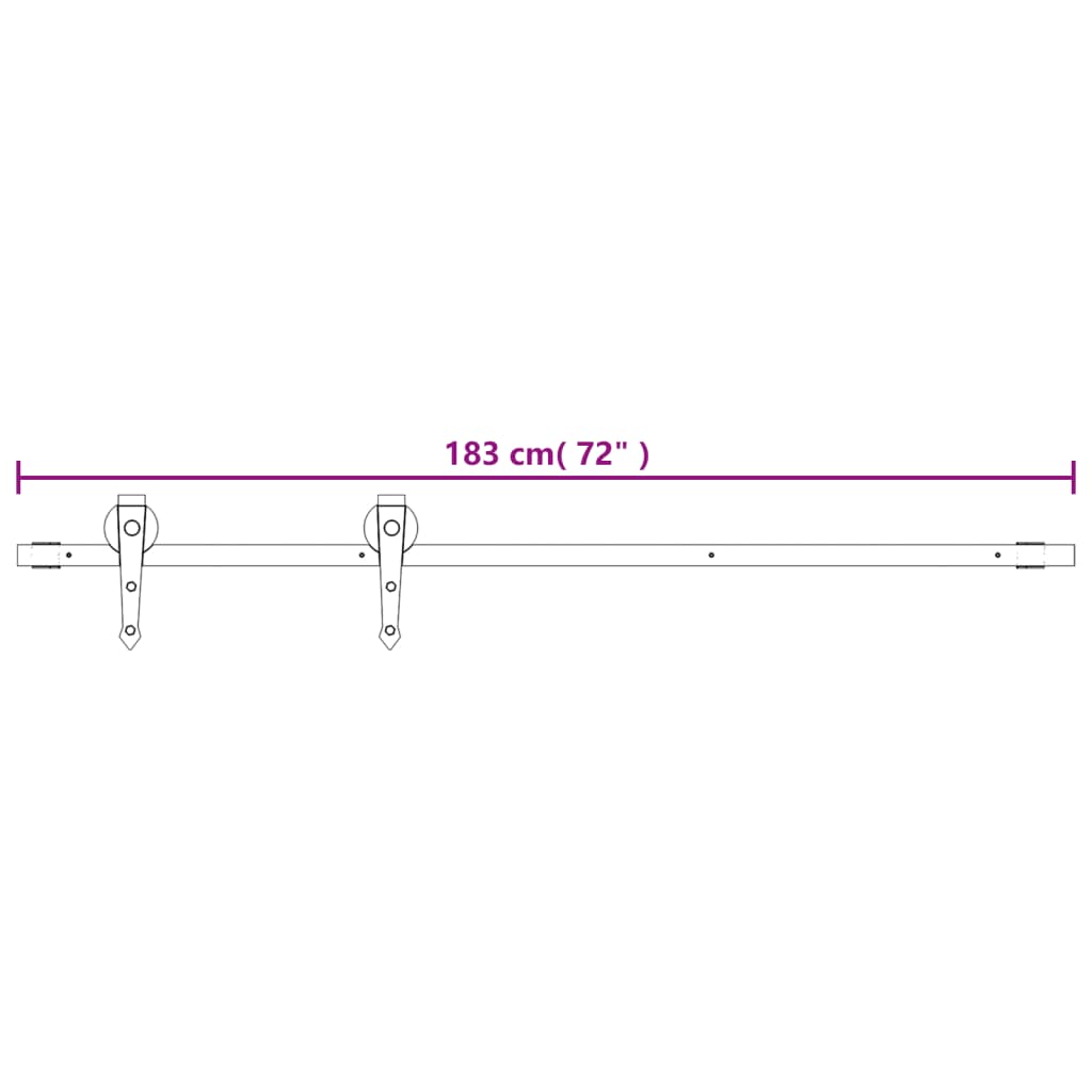 Ușă Glisantă Cu Set De Feronerie 70X210 Cm, Lemn Masiv De Pin
