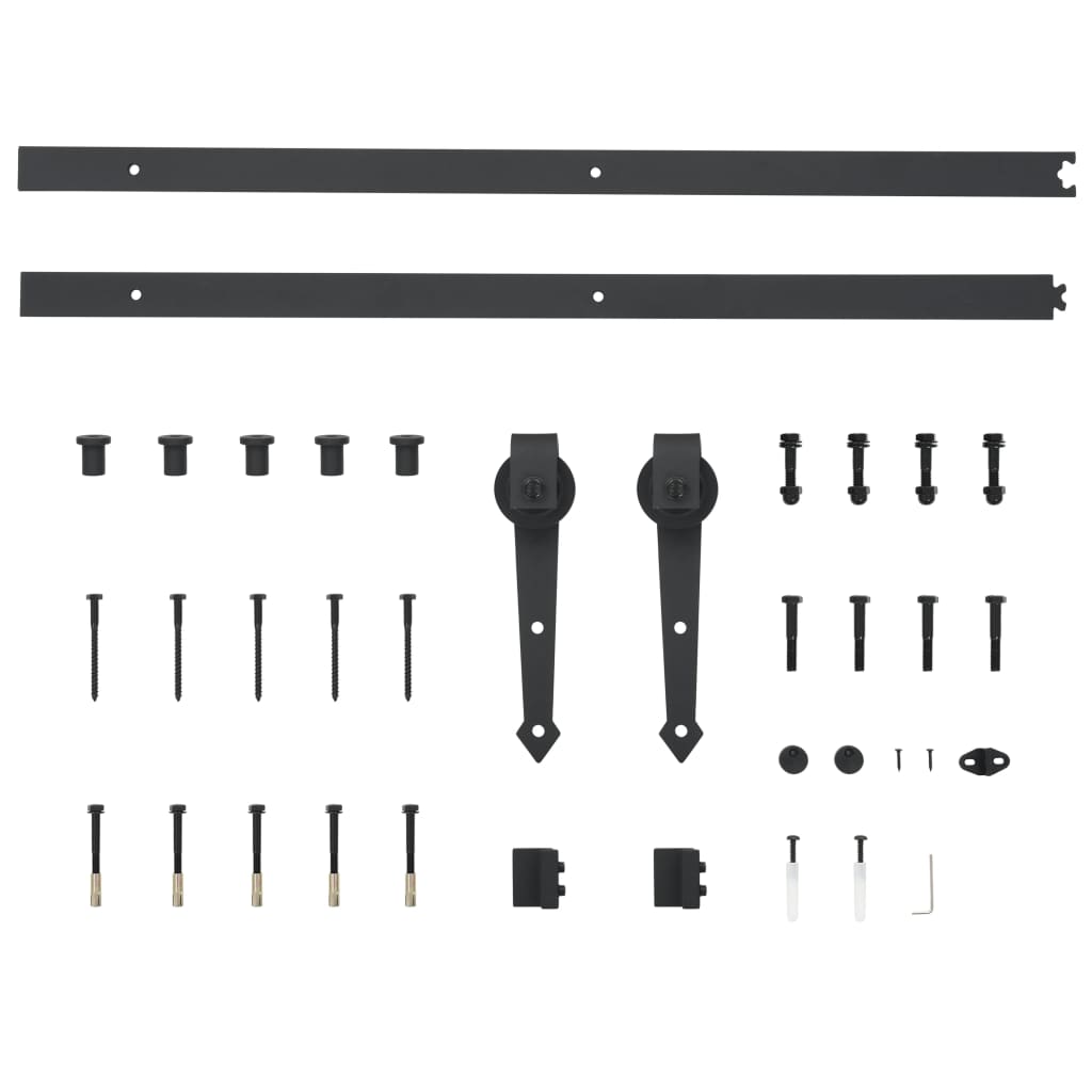 Ușă Glisantă Cu Set De Feronerie 70X210 Cm, Lemn Masiv De Pin