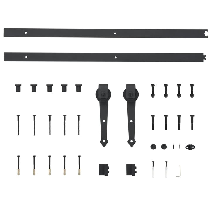 Ușă Glisantă Cu Set De Feronerie 70X210 Cm, Lemn Masiv De Pin