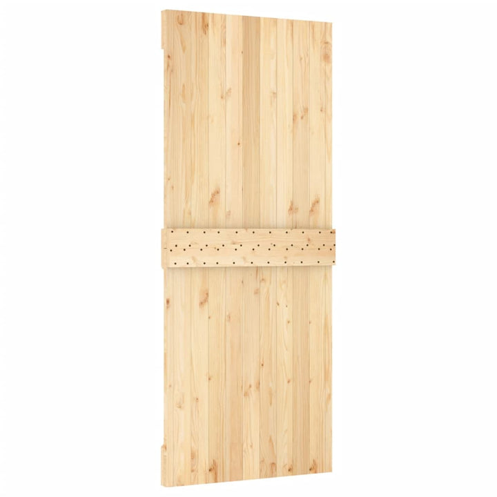 Ușă Glisantă Cu Set De Feronerie 80X210 Cm, Lemn Masiv De Pin