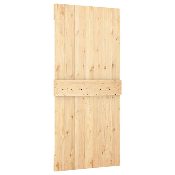 Ușă Glisantă Cu Set Feronerie, 90X210 Cm, Lemn Masiv De Pin