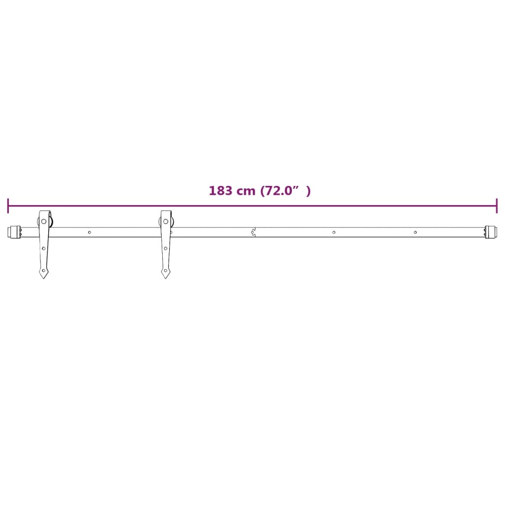 Ușă Glisantă Cu Set De Feronerie 85X210 Cm, Lemn Masiv De Pin