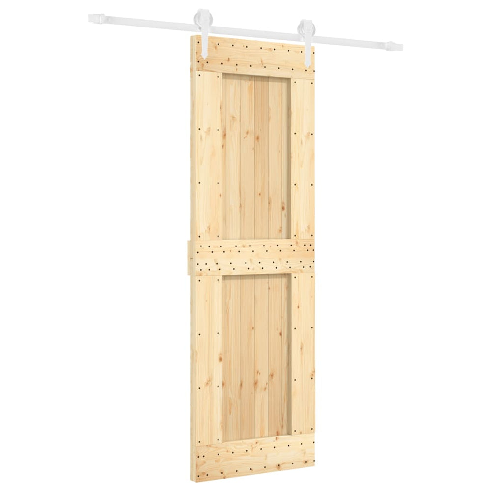 Ușă Glisantă Cu Set De Feronerie 70X210 Cm, Lemn Masiv De Pin