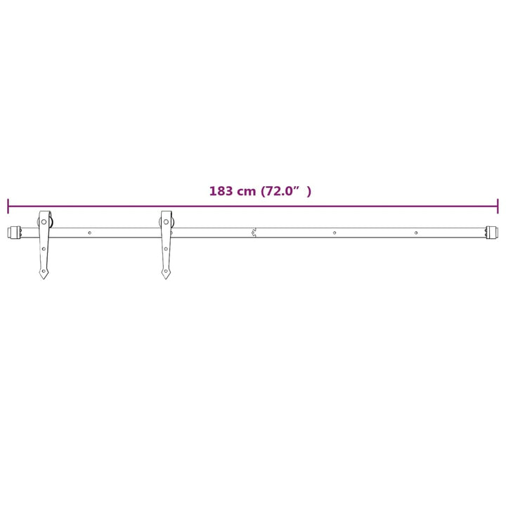 Ușă Glisantă Cu Set De Feronerie 80X210 Cm, Lemn Masiv De Pin