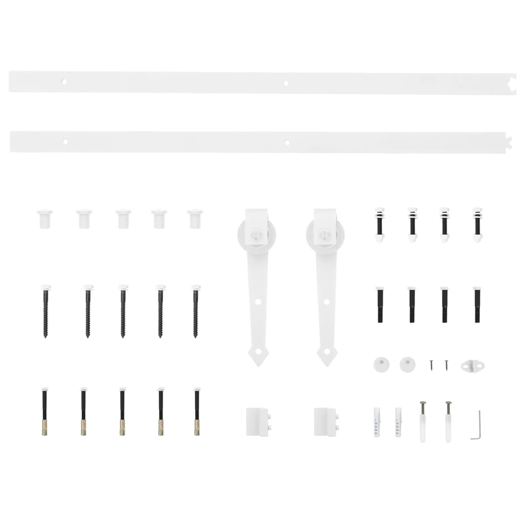 Ușă Glisantă Cu Set De Feronerie 80X210 Cm, Lemn Masiv De Pin