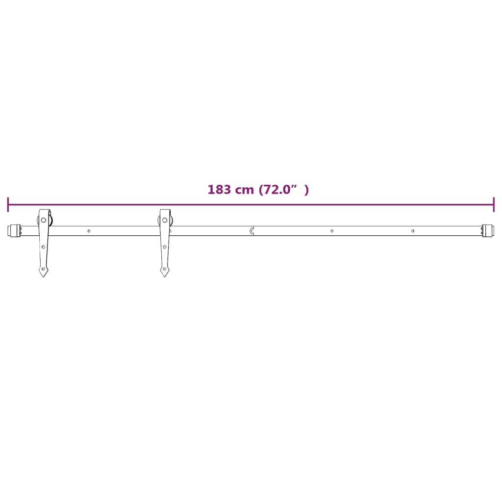 Ușă Glisantă Cu Set De Feronerie 85X210 Cm, Lemn Masiv De Pin